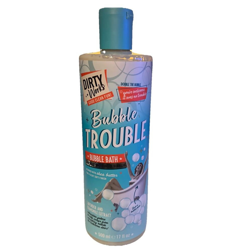 Dirty Works Bubble Trouble Bath Soak Shea‎ Butter Lavender Chamomile 17 Oz  New